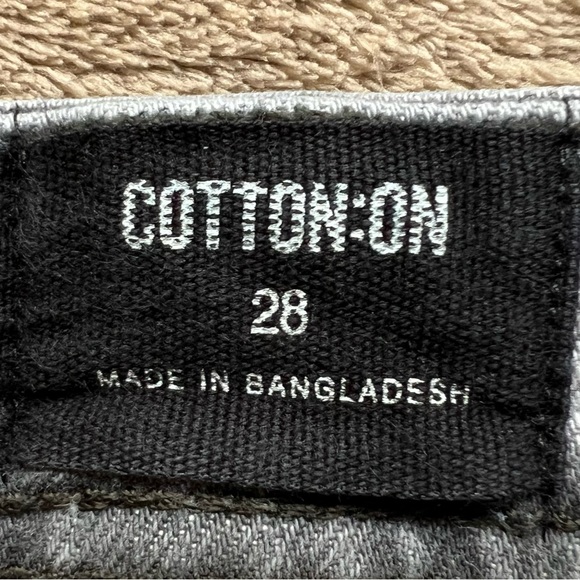 Cotton-On Gray Faded Wash Slim Denim Slouch Jogger Pants Women's Size 28 - Picture 8 of 12